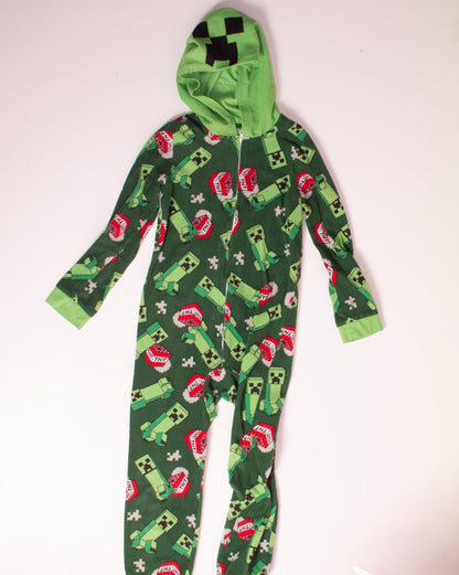 Green Minecraft Onesie, M