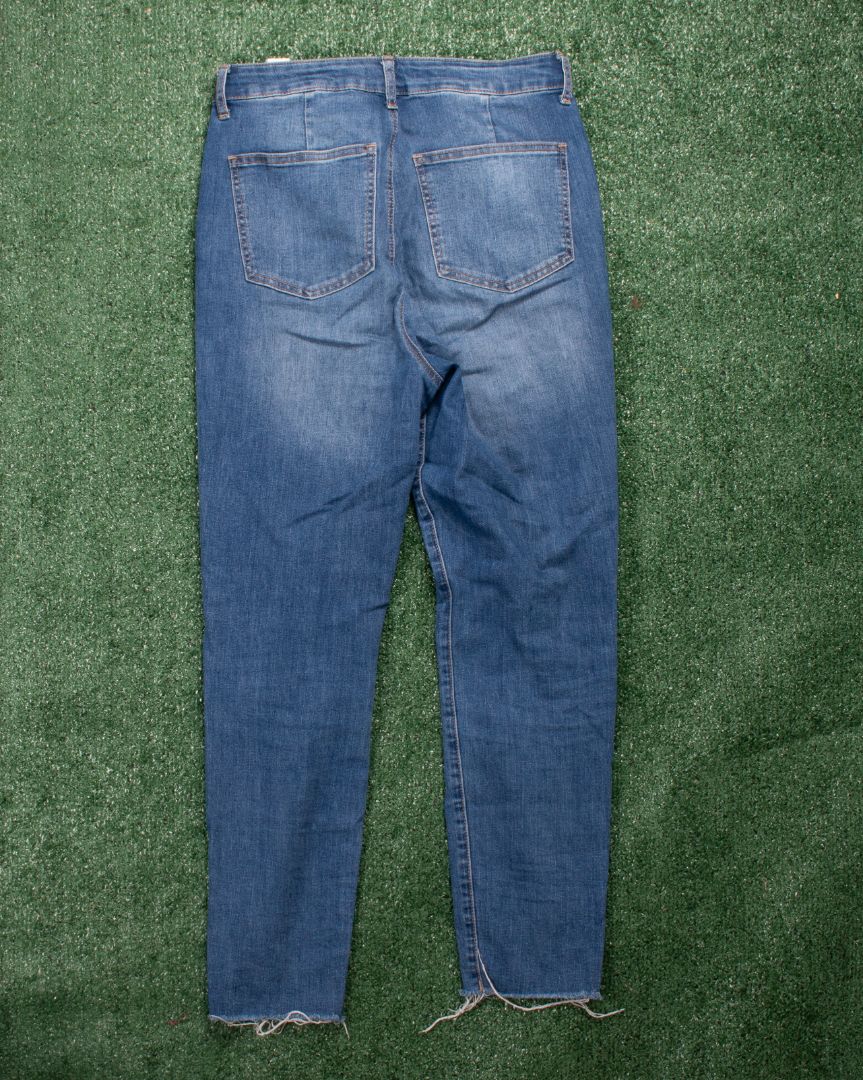 Black Just Fab Straight Leg Jeans, 12