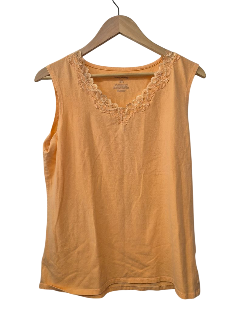 White Stag Lace Trim V-Neck Tanks