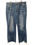 Risen Jeans Distressed Straight-Leg Jeans