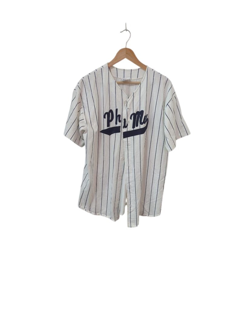 Universal Athletics Pinstripe Button-Up Short Sleeves