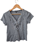Apt 9 Beaded V-Neck Top Vintage