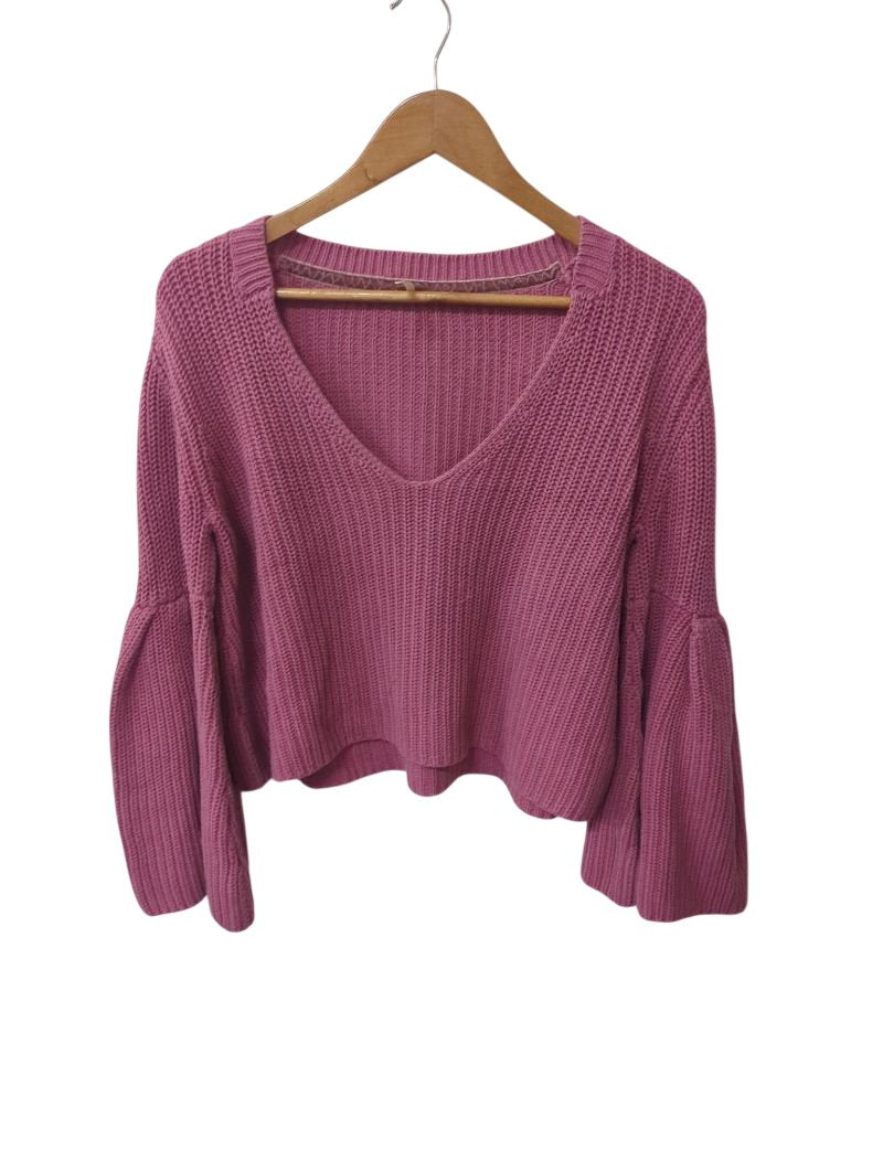 Free People V-Neck Bell Sleeve Sweaters