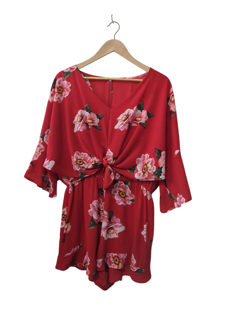 Floral Tie-Front Bodysuit