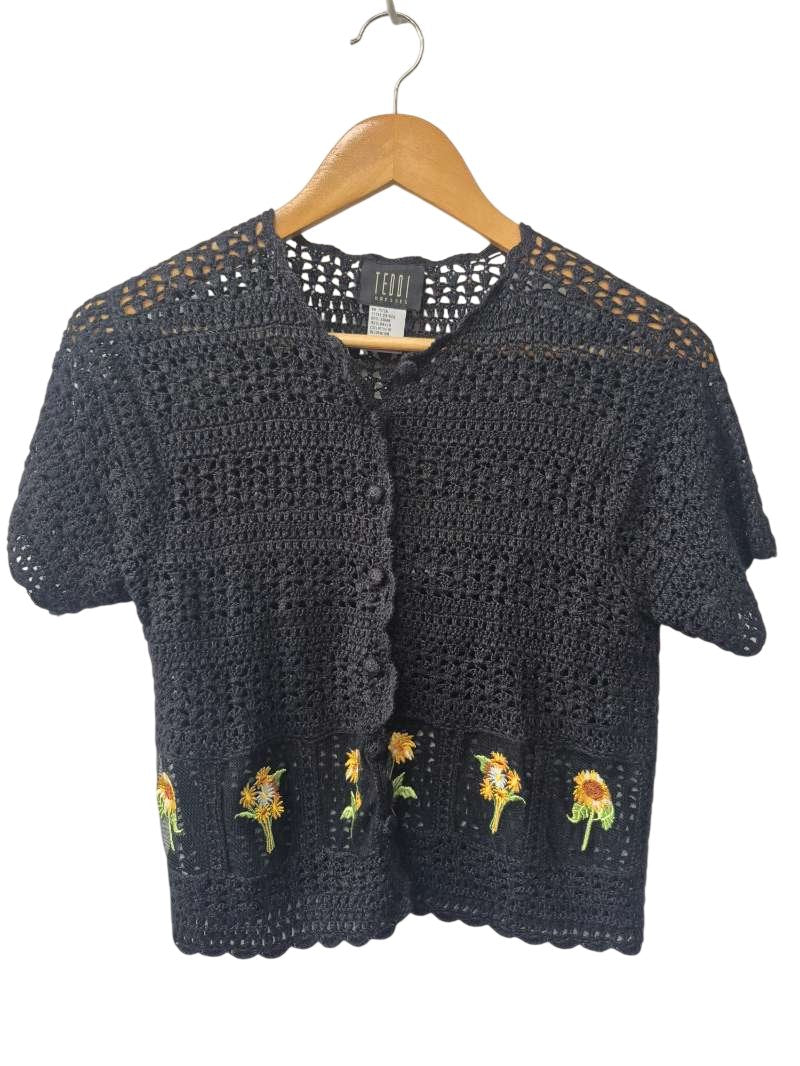 Teddi Crochet Cardigan Vintage