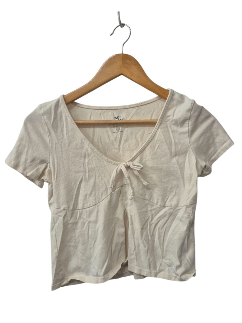 Hollister Tie Front Top Short Sleeves