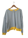 Merokeety Striped Crewneck Long Sleeves