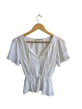 Aberceombie & Fitch Peplum Button-Up Short Sleeves