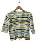 Breckenridge Striped V-neck Top Vintage