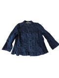 Loft Pleated Button-Up Long Sleeves