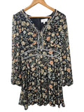 Sweet Lemon Floral V-Neck Dresses