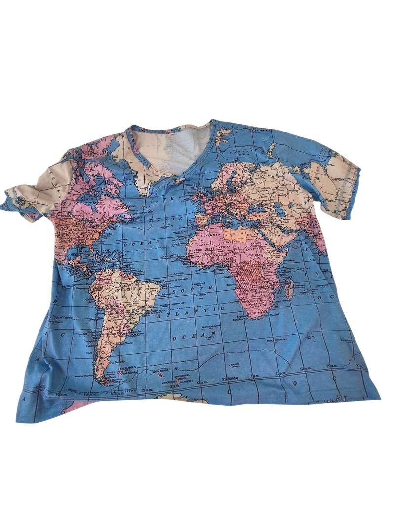 Map Print Short Sleeves