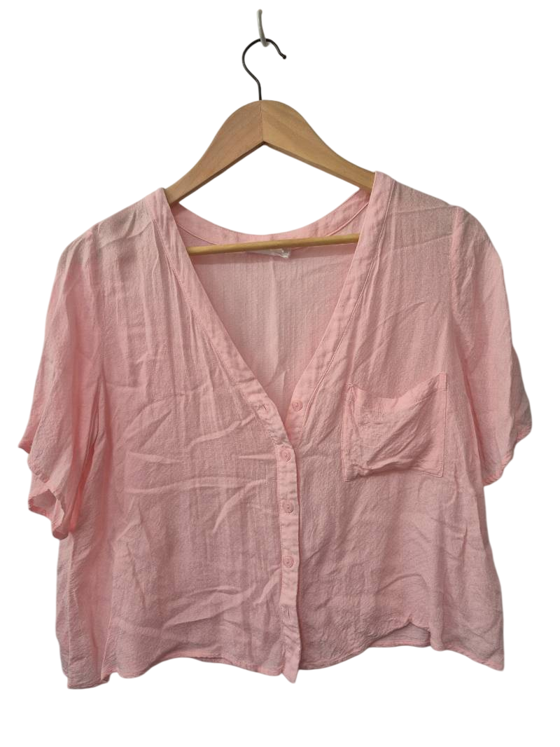 Lush Button Front Short Sleeves