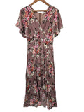 Azalosie Floral V-Neck Dresses