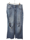 Hollister  Distressed Wide Leg Jeans