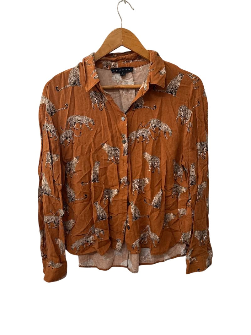 Jane & Delancy Animal Print Shirt Long Sleeves