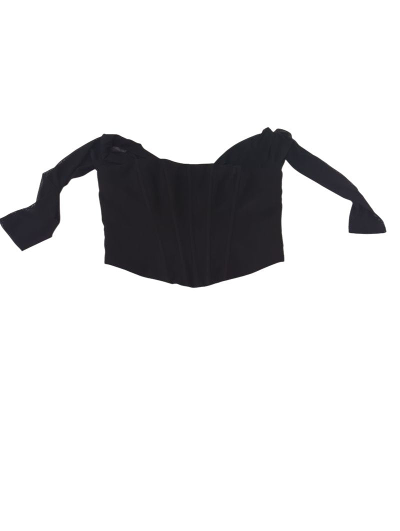 Kittenish Off-Shoulder Corset Long Sleeves