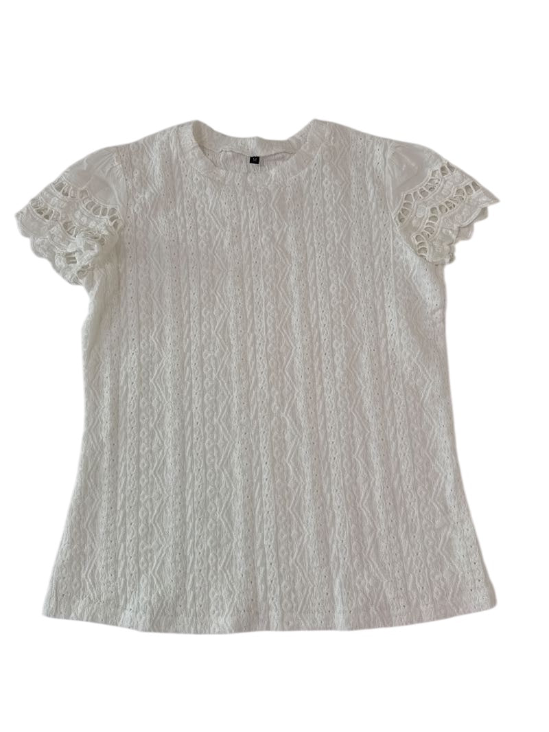 Lace Sleeve Top Short Sleeves