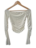 Edikted Ruched Off-Shoulder Long Sleeves