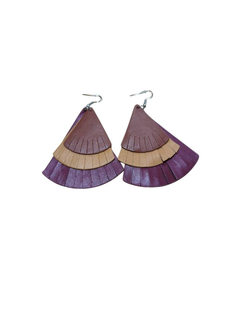 Layered Fan Earrings Jewelry