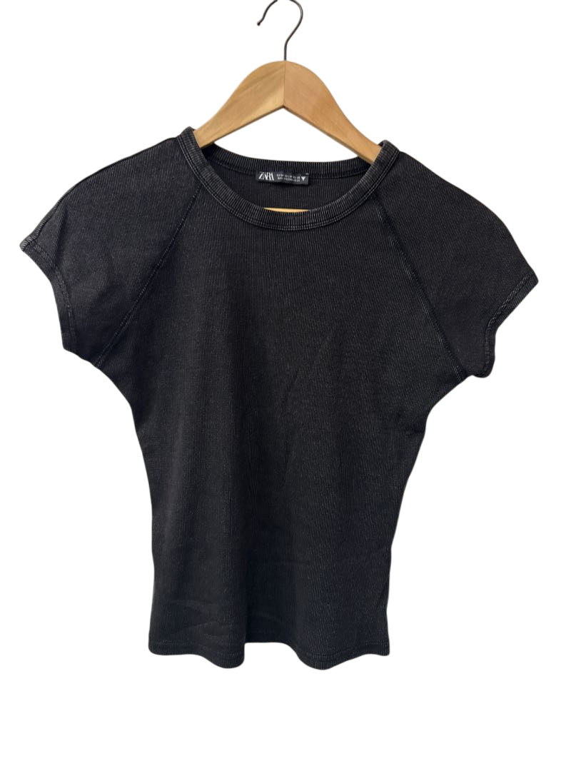 Zara Fitted Crewneck Short Sleeves