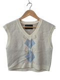 Boohoo Argyle Knit Tank Tanks
