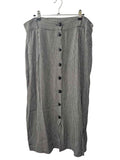Button-Front Midi Skirt