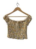 Kirious Smocked Crop Top Short Sleeves