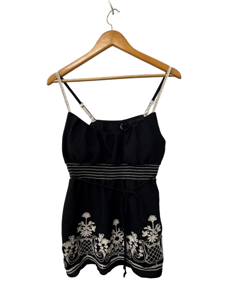 Heart Soul Boho Embroidered Tank Vintage