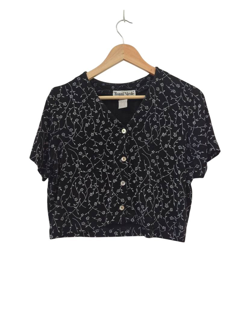 Ronni Nicole Floral Blouse Vintage