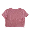 Floral Mesh Cropped Short Sleeves