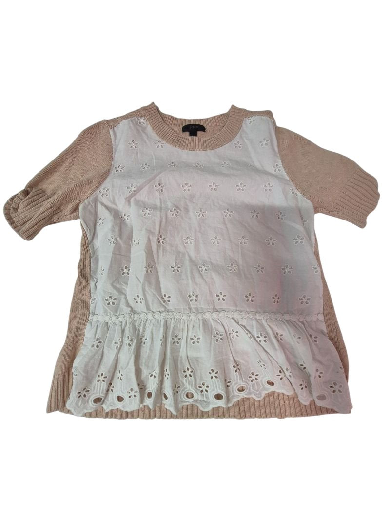 J. Crew Ruffled Eyelet Short Sleeves