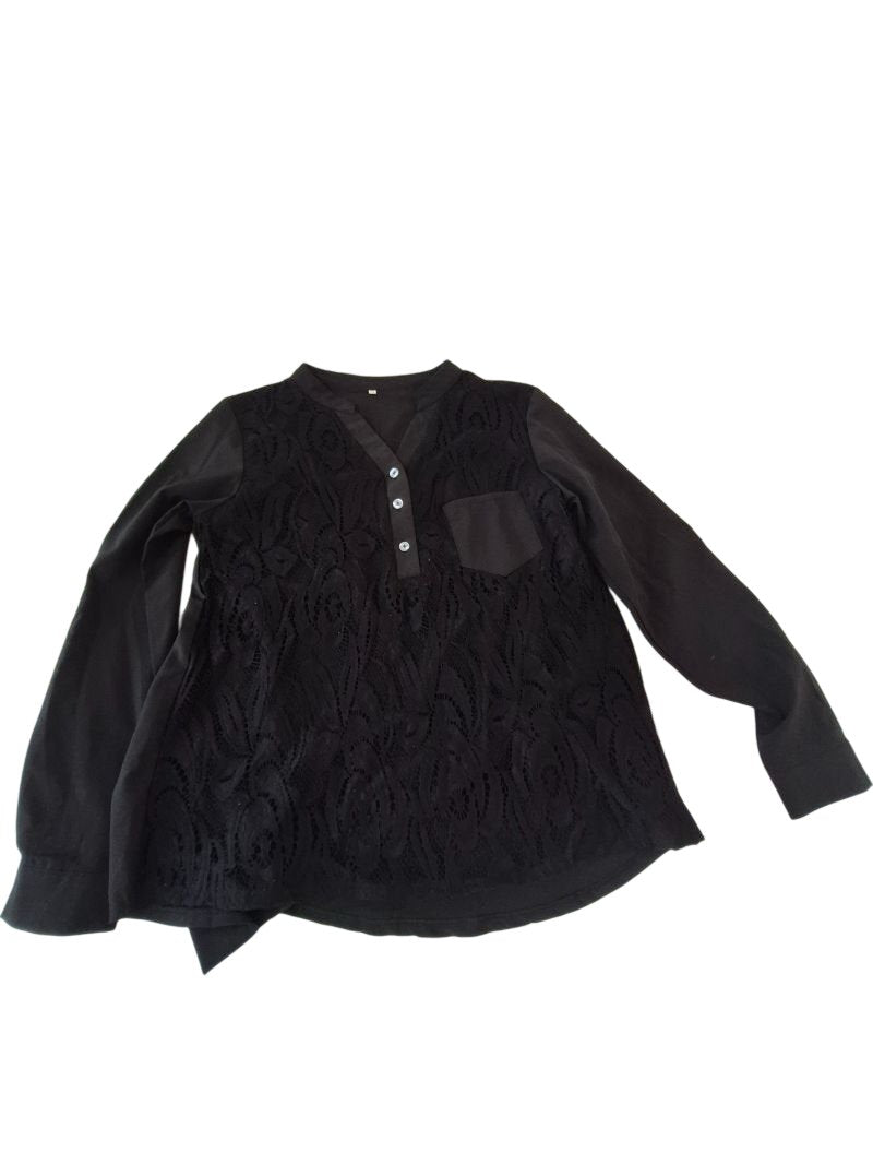 Lace Henley Long Sleeves