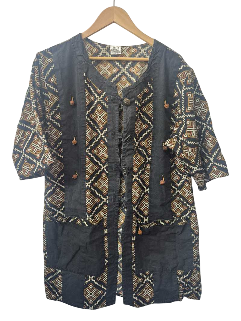 Black Magic Boho Patterned Jacket Vintage