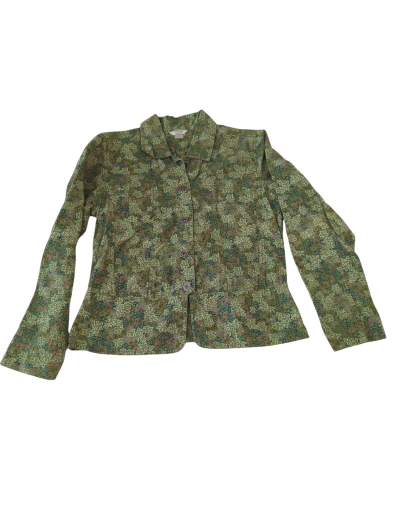Christopher & Banks Floral Print Blazer Long Sleeves