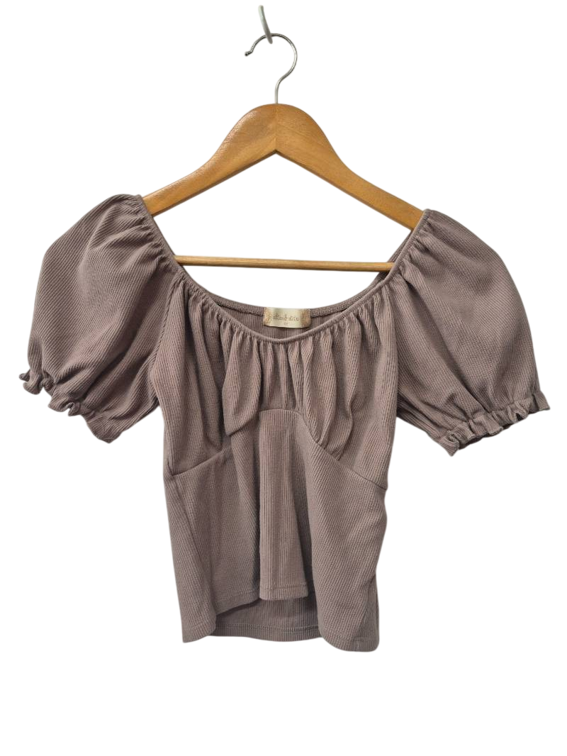 Altar'd State Smocked Puff Sleeve Short Sleeves