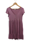 See You Monday  V-Neck Ruffle Dresses
