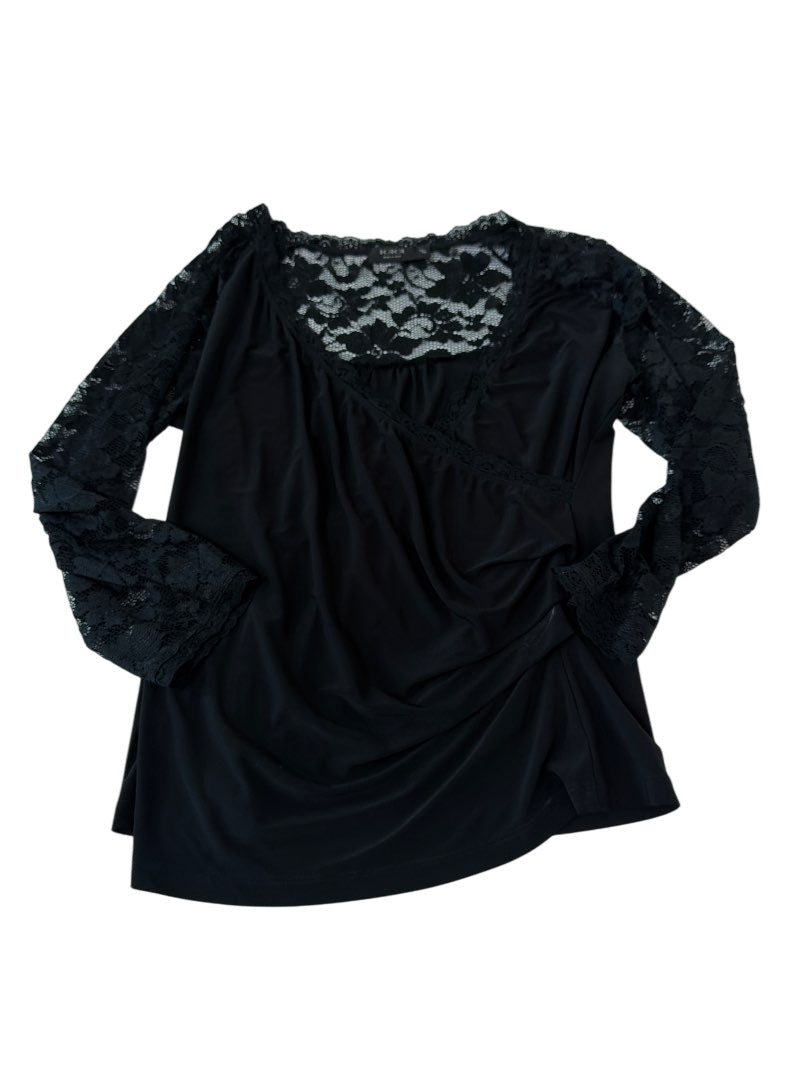 Igigi Lace Accent Long Sleeves
