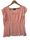 POL Tie-Front Blouse Short Sleeves