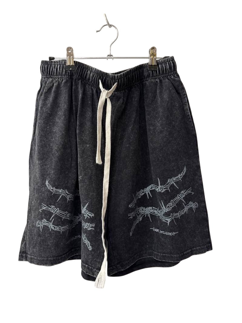 Graphic Drawstring Shorts