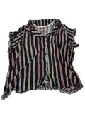 Joyspun Striped Blouse Short Sleeves
