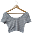 Striped Cropped Short Sleeves