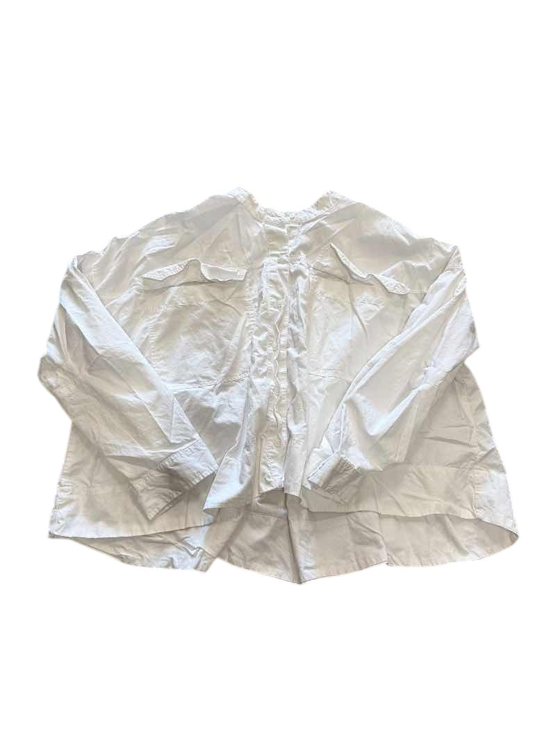 Scoop Button-Down Shirt Long Sleeves