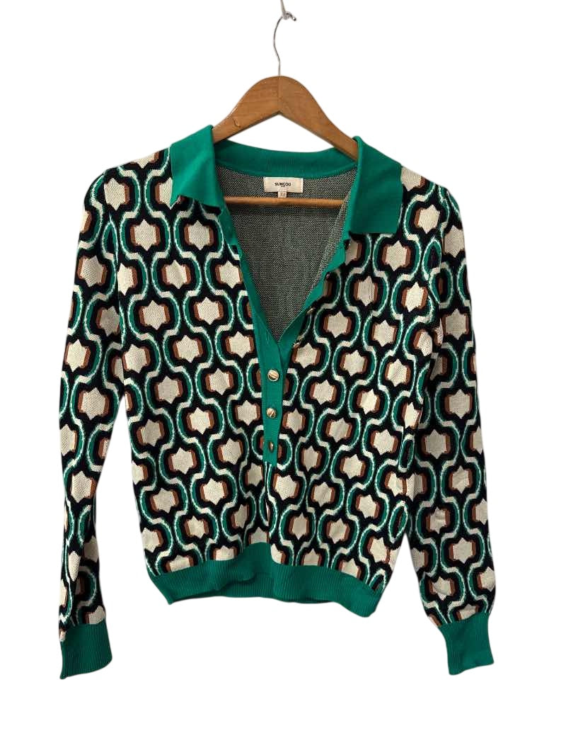 Suncoo Patterned Cardigan Long Sleeves