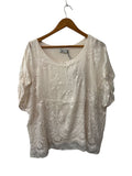 Angela moda Embroidered Blouse Short Sleeves
