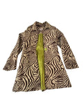 3 Sisters Zebra Print Coat Vintage
