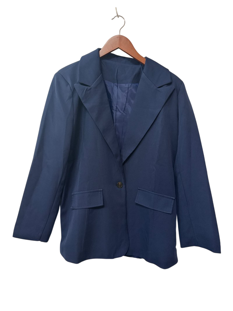 Single Button Blazer Long Sleeves