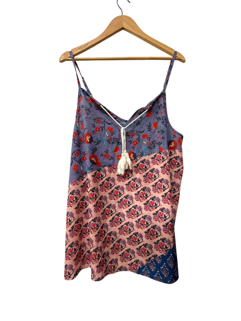 Patterned Spaghetti Tank Tanks