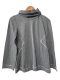 Maeve Striped Cowl Neck Long Sleeves