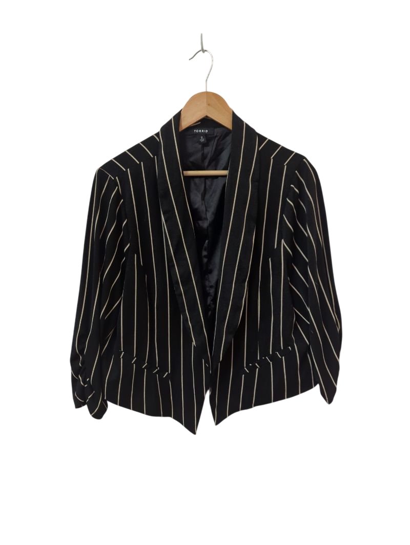 Torrid Striped Blazer Long Sleeves